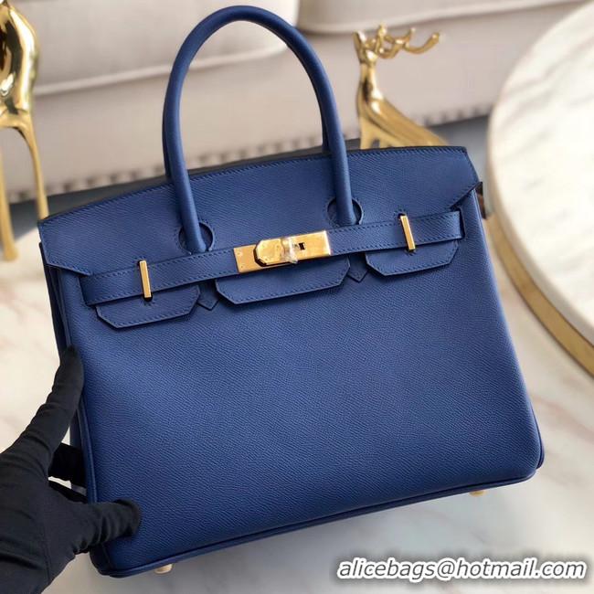 Classic Specials Hermes original Epsom Leather HB35O blue&gold Metal