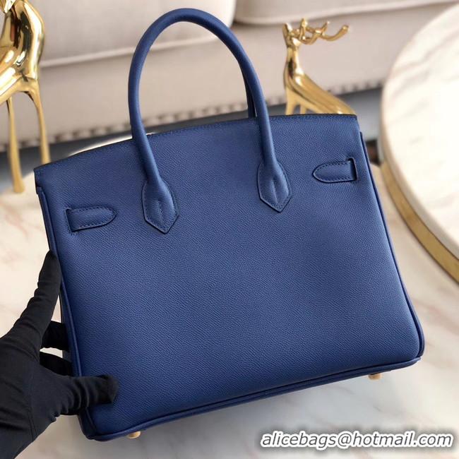 Classic Specials Hermes original Epsom Leather HB35O blue&gold Metal