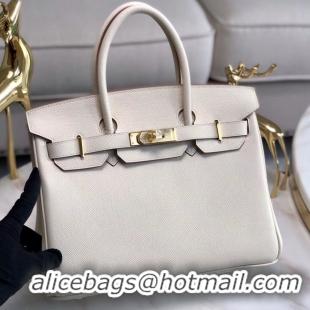 Duplicate Hermes original Epsom Leather HB35O cream&gold Metal