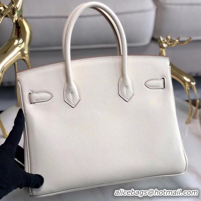 Duplicate Hermes original Epsom Leather HB35O cream&gold Metal