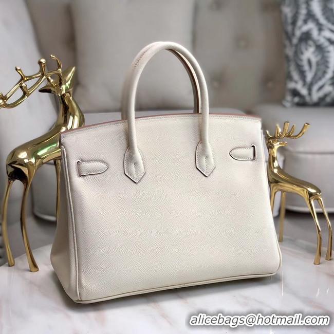 Duplicate Hermes original Epsom Leather HB35O cream&gold Metal