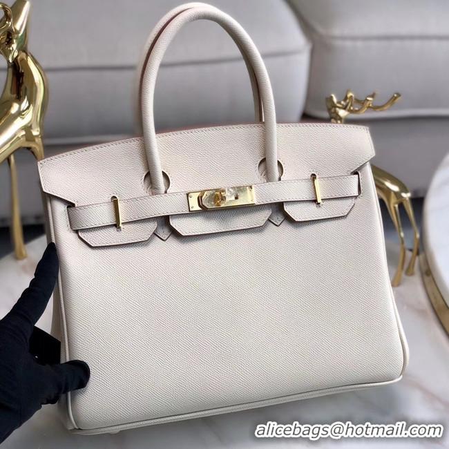 Duplicate Hermes original Epsom Leather HB35O cream&gold Metal