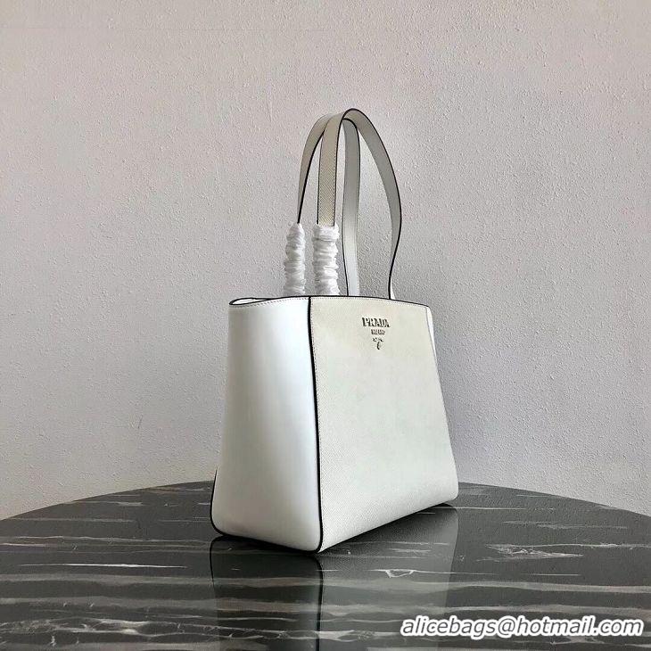 Traditional Specials Prada Embleme Saffiano leather bag 1BG288 white