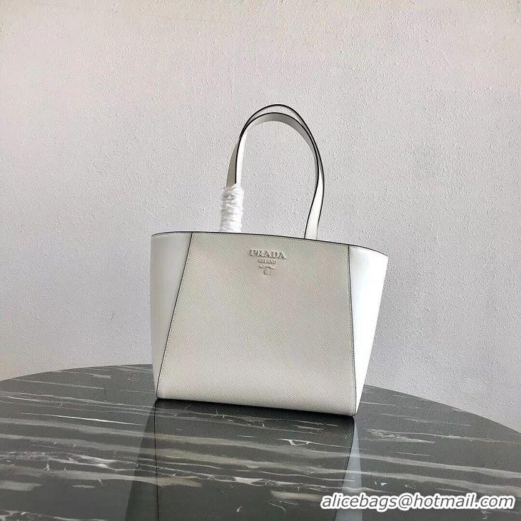 Traditional Specials Prada Embleme Saffiano leather bag 1BG288 white