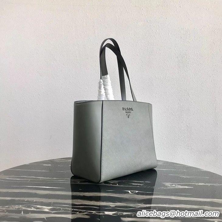 Popular Style Prada Embleme Saffiano leather bag 1BG288 grey