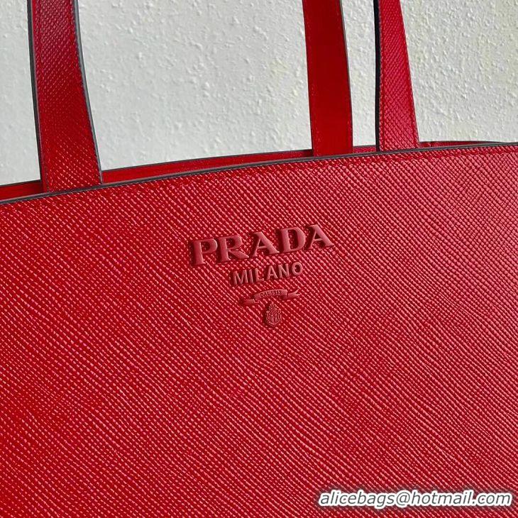 New Design Prada Embleme Saffiano leather bag 1BG288 red