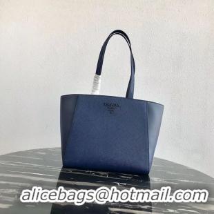 Classic Cheapest Prada Embleme Saffiano leather bag 1BG288 blue