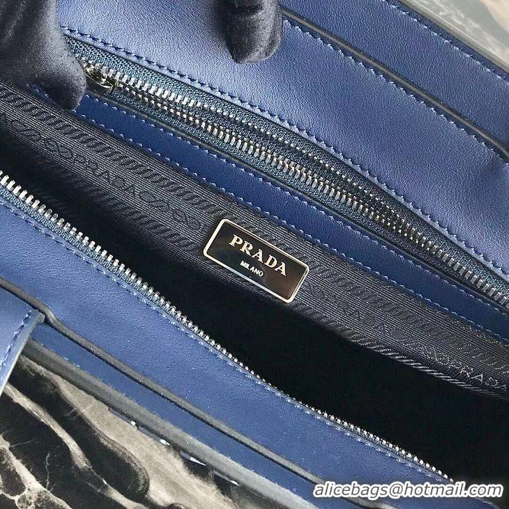 Classic Cheapest Prada Embleme Saffiano leather bag 1BG288 blue