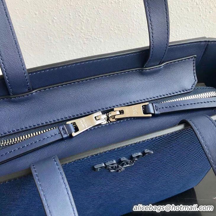 Classic Cheapest Prada Embleme Saffiano leather bag 1BG288 blue