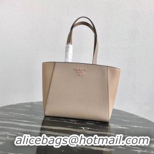 Unique Style Prada Embleme Saffiano leather bag 1BG288 Apricot