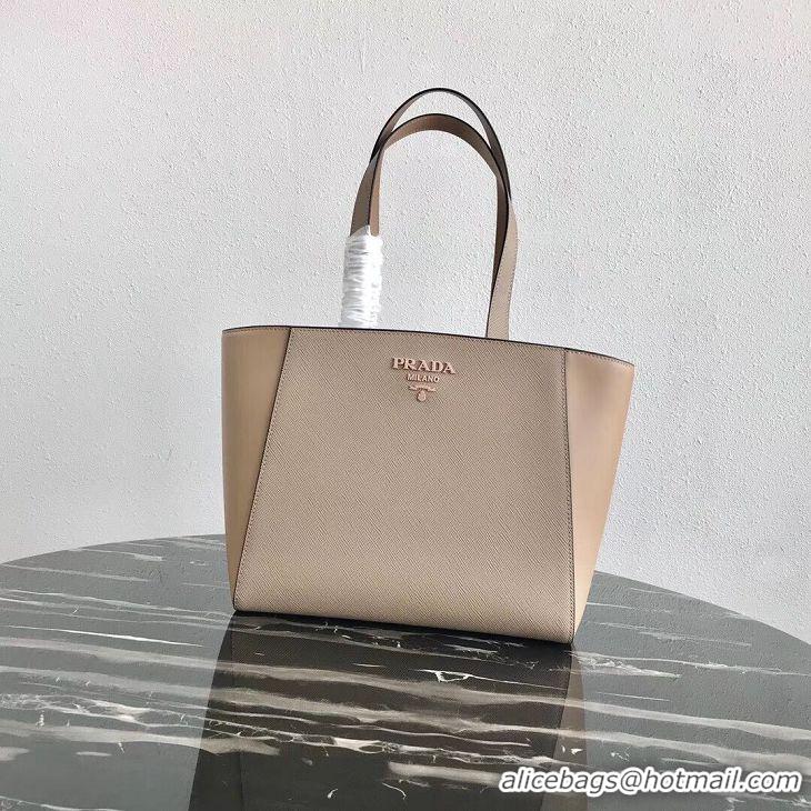 Unique Style Prada Embleme Saffiano leather bag 1BG288 Apricot