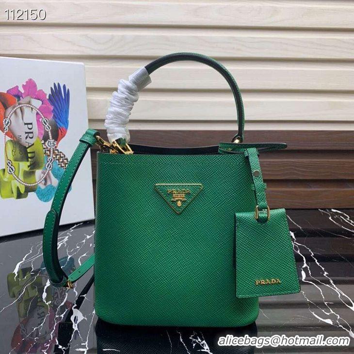 Spot Bulk Prada Panier small Original Saffiano Bag 1BA217 Green