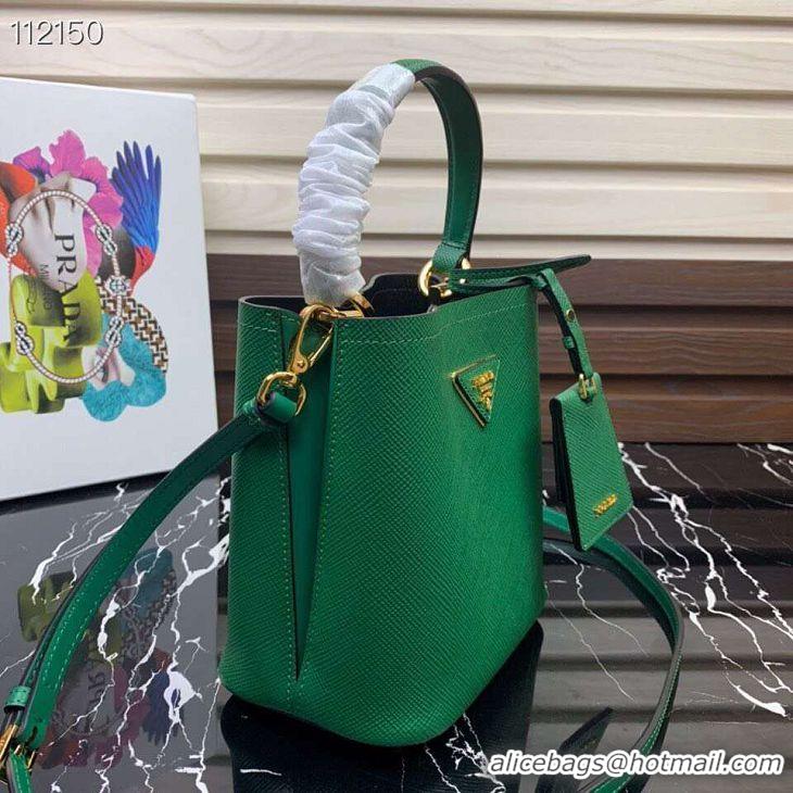 Spot Bulk Prada Panier small Original Saffiano Bag 1BA217 Green