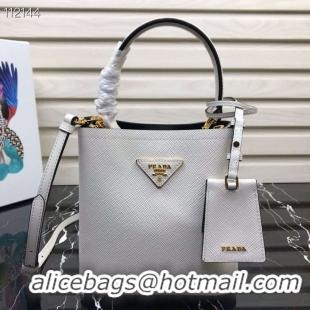 Promotional Prada Panier small Original Saffiano Bag 1BA217 White