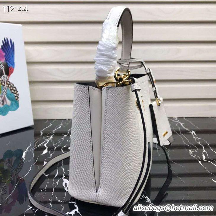 Promotional Prada Panier small Original Saffiano Bag 1BA217 White