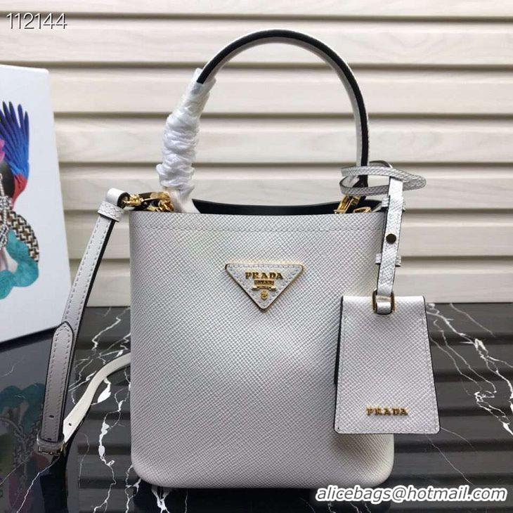 Promotional Prada Panier small Original Saffiano Bag 1BA217 White