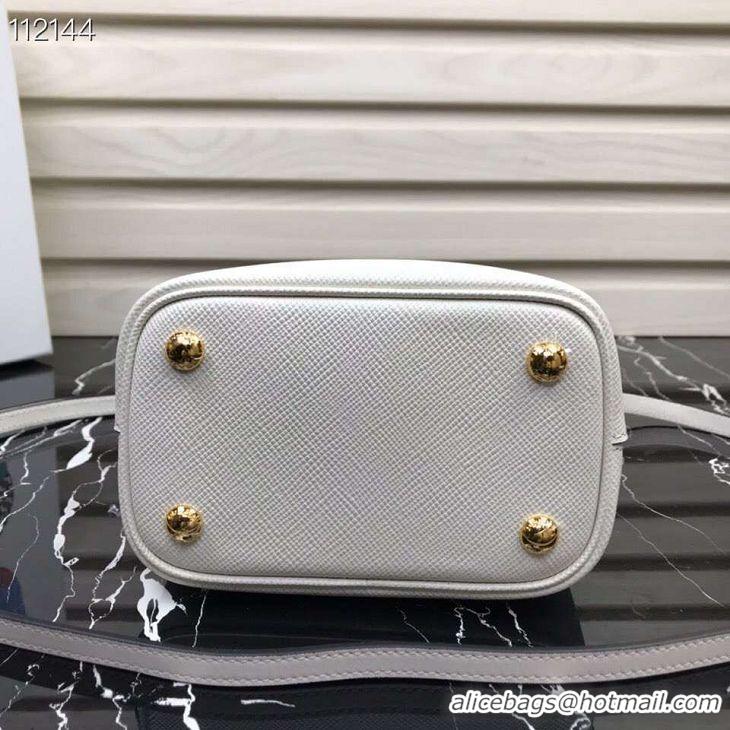 Promotional Prada Panier small Original Saffiano Bag 1BA217 White