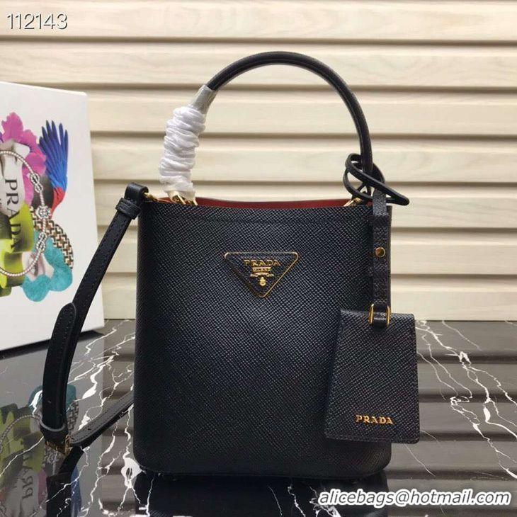 Reasonable Price Prada Panier small Original Saffiano Bag 1BA217 Black