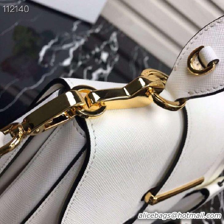 Good Product Prada Embleme Saffiano leather bag 1BN005 white