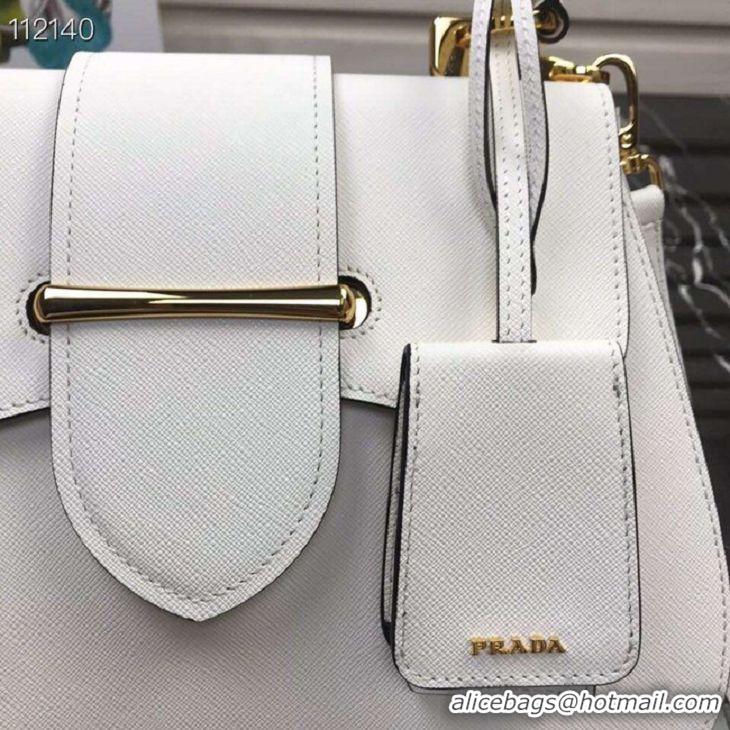 Good Product Prada Embleme Saffiano leather bag 1BN005 white