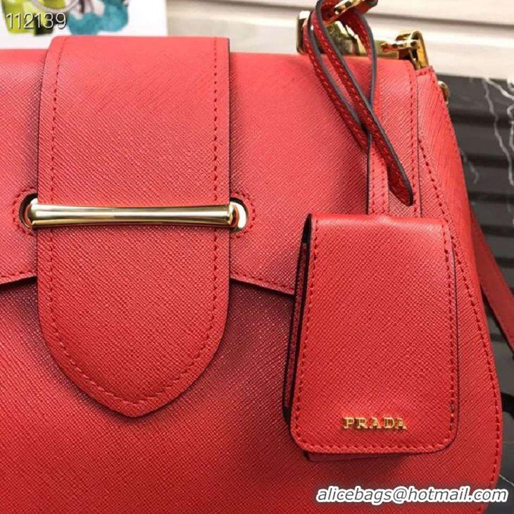 Most Popular Prada Embleme Saffiano leather bag 1BN005 red