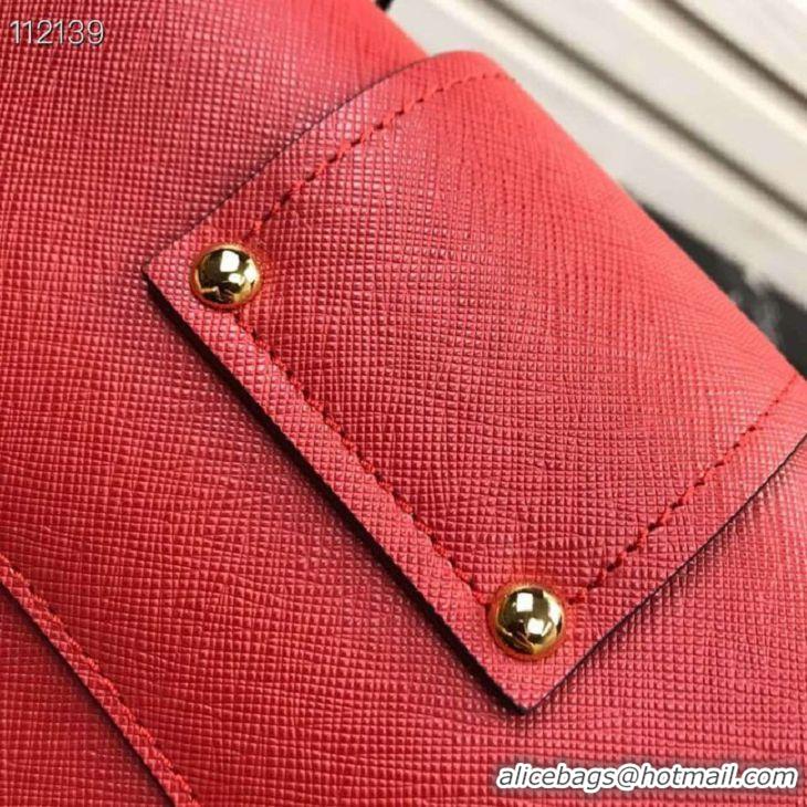 Most Popular Prada Embleme Saffiano leather bag 1BN005 red