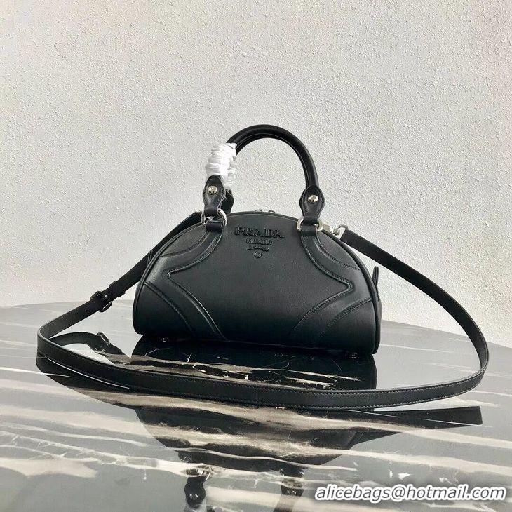 Hot Sell Discount Prada Calf skin tote 1BD071 black