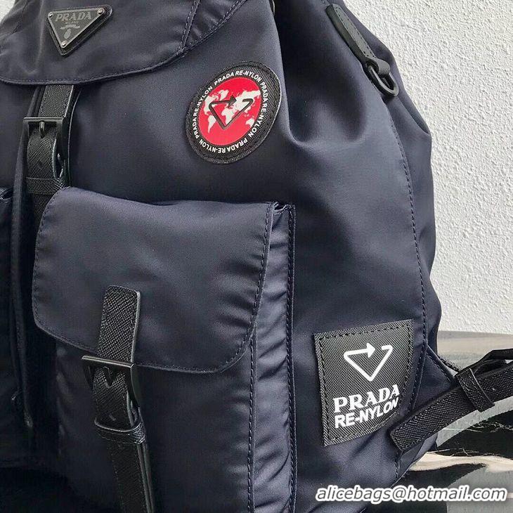 Top Quality Prada Re-Nylon backpack 1BZ811 black&red