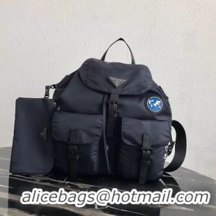 Grade Quality Prada Re-Nylon backpack 1BZ811 black&blue