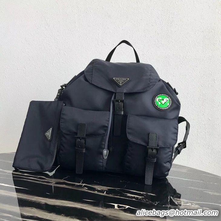 Affordable Price Prada Re-Nylon backpack 1BZ811 black&green