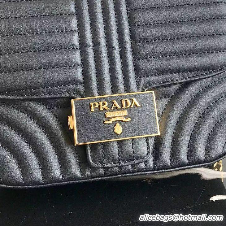 Perfect Promotion Prada Diagramme leather shoulder bag 1BD217 black