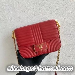 Faux Cheapest Prada Diagramme leather shoulder bag 1BD217 red