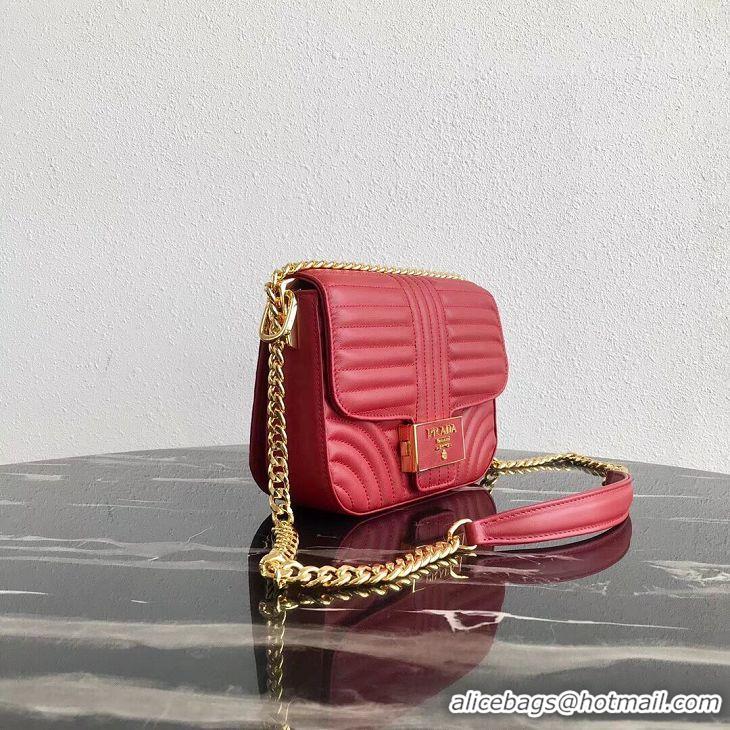 Faux Cheapest Prada Diagramme leather shoulder bag 1BD217 red