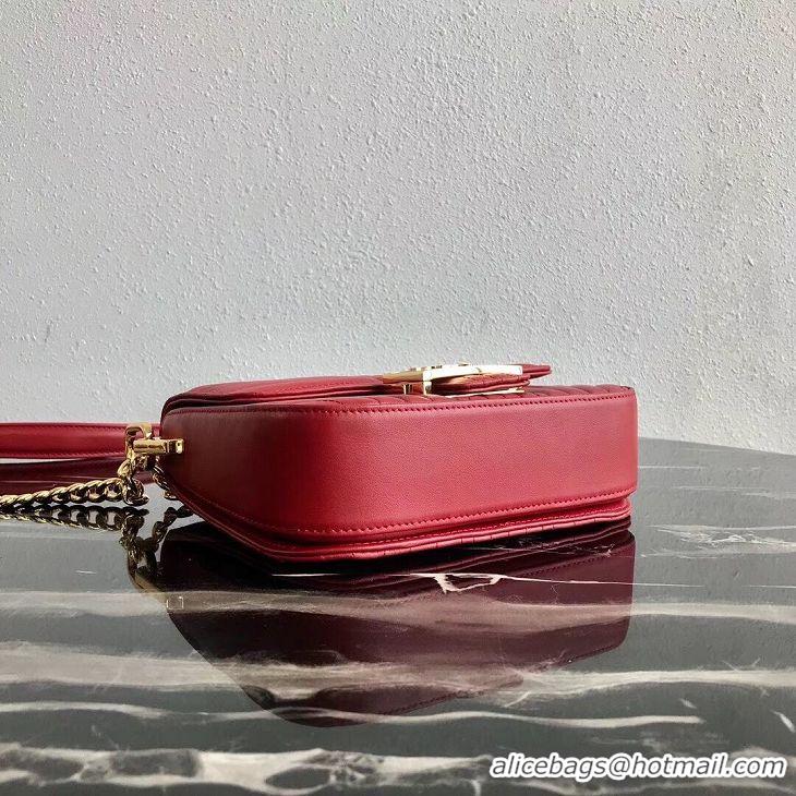 Faux Cheapest Prada Diagramme leather shoulder bag 1BD217 red