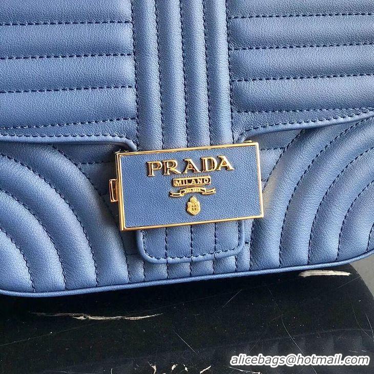 Unique Style Prada Diagramme leather shoulder bag 1BD217 blue