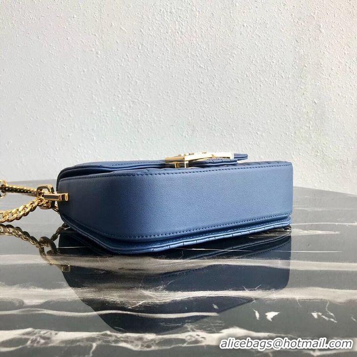 Unique Style Prada Diagramme leather shoulder bag 1BD217 blue