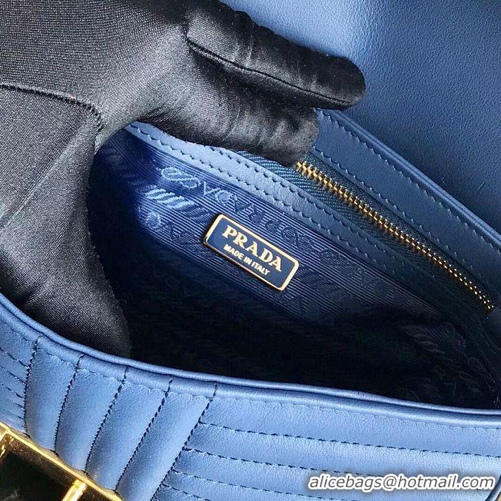 Unique Style Prada Diagramme leather shoulder bag 1BD217 blue