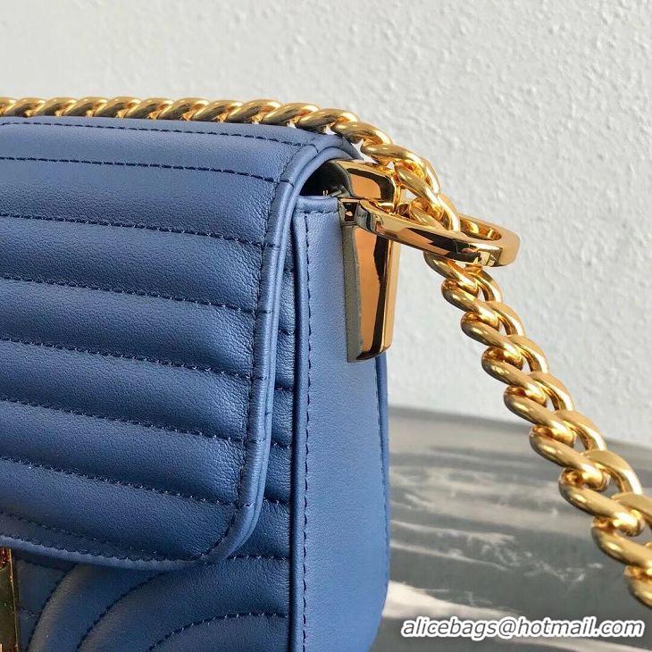 Unique Style Prada Diagramme leather shoulder bag 1BD217 blue