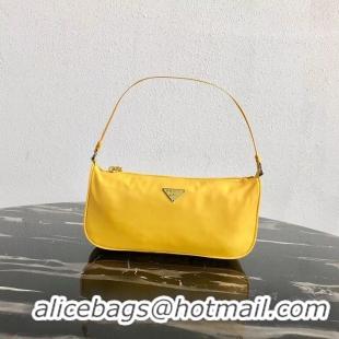 Luxury Discount Prada Re-Edition nylon Tote bag 1N1419 yellow