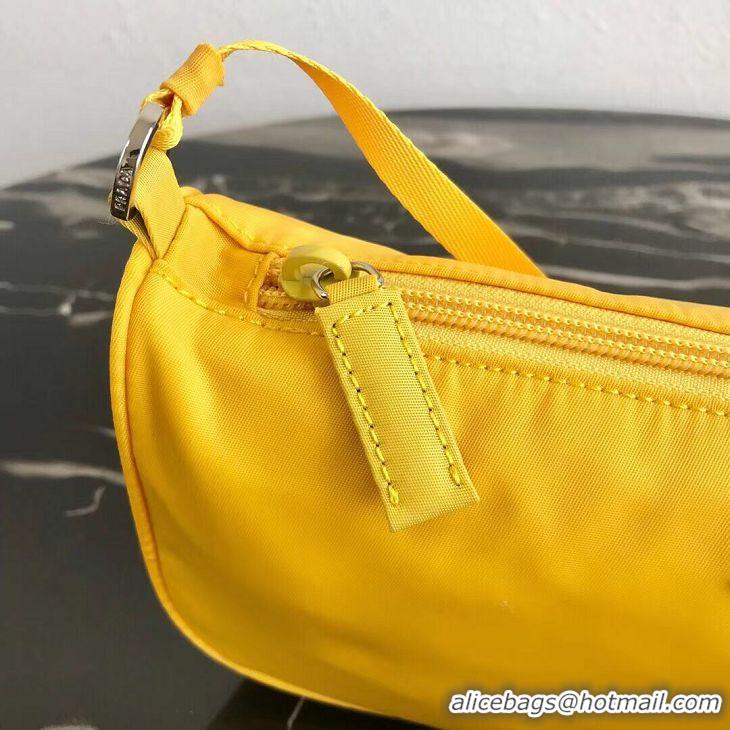 Luxury Discount Prada Re-Edition nylon Tote bag 1N1419 yellow