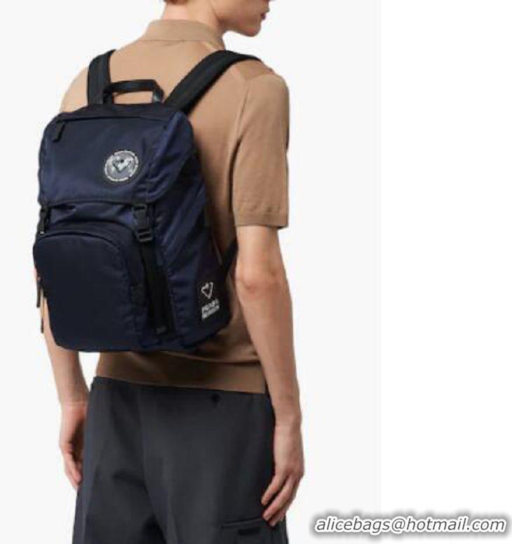 Promotional Prada Re-Nylon backpack 2VZ135 black&blue