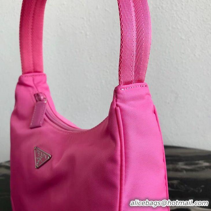 Shop Duplicate Prada Re-Edition nylon Tote bag MV519 pink