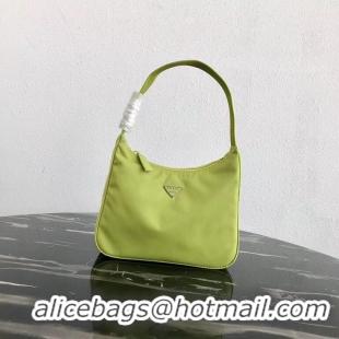 Popular Style Prada Re-Edition nylon Tote bag MV519 green