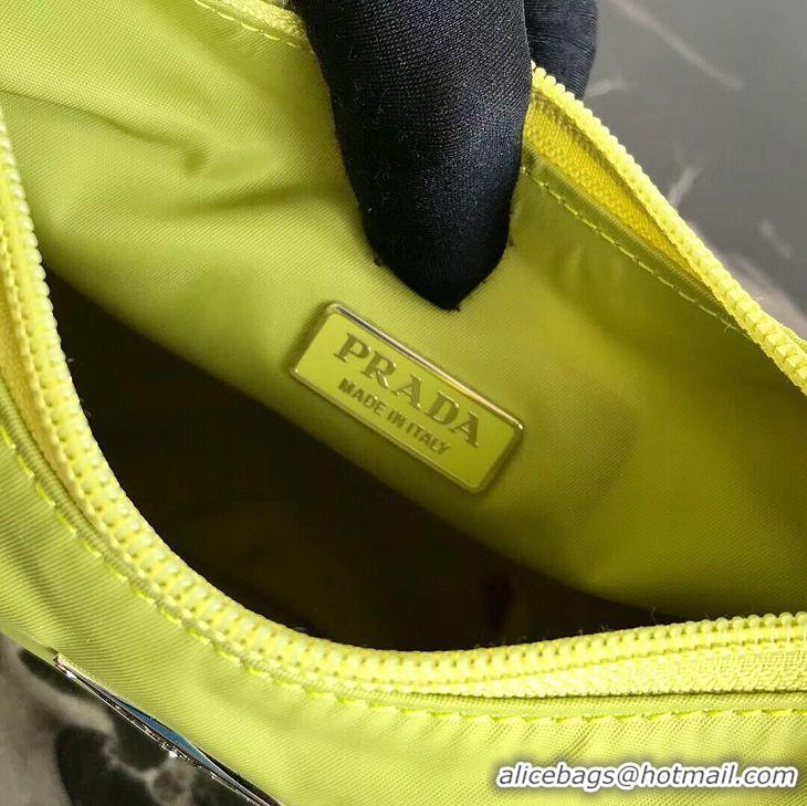 Popular Style Prada Re-Edition nylon Tote bag MV519 green