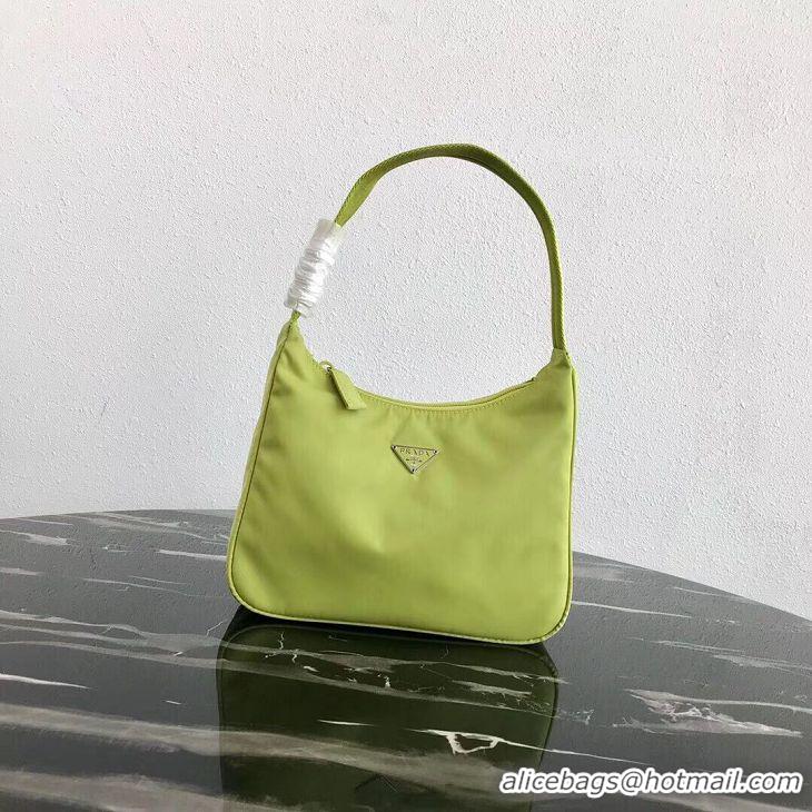 Popular Style Prada Re-Edition nylon Tote bag MV519 green