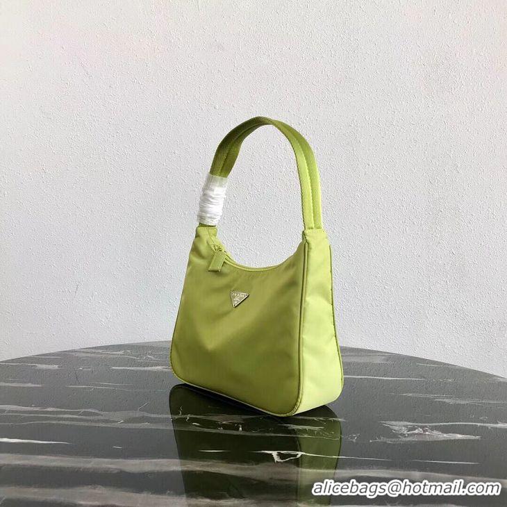 Popular Style Prada Re-Edition nylon Tote bag MV519 green