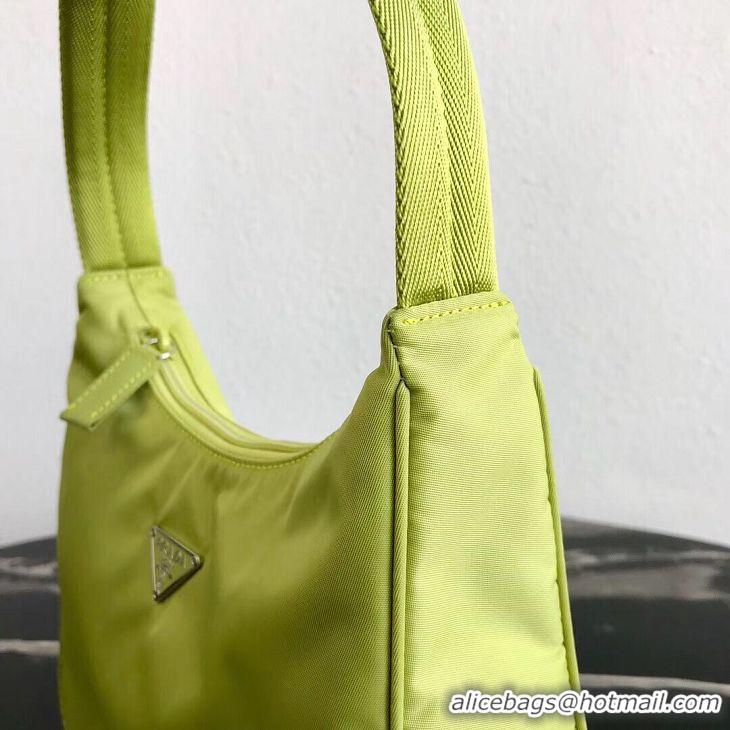 Popular Style Prada Re-Edition nylon Tote bag MV519 green