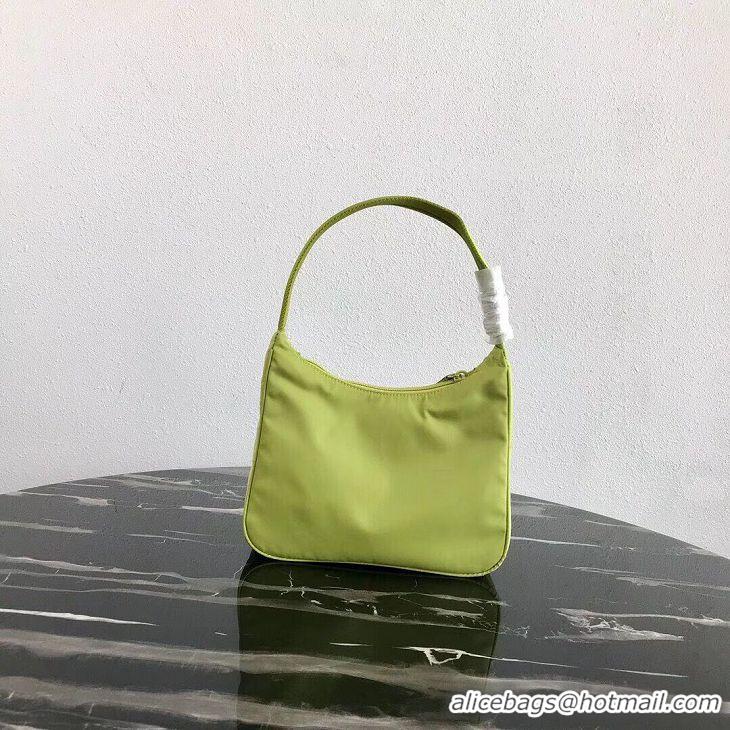 Popular Style Prada Re-Edition nylon Tote bag MV519 green