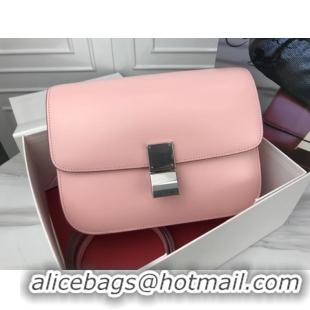 Buy Grade Celine Classic Box Flap Bag Original Calfskin Leather 3378 Pink