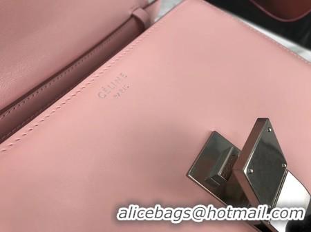 Buy Grade Celine Classic Box Flap Bag Original Calfskin Leather 3378 Pink